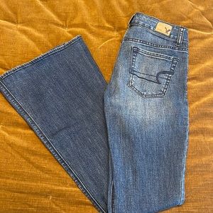 American Eagle high rise artist flare jeans